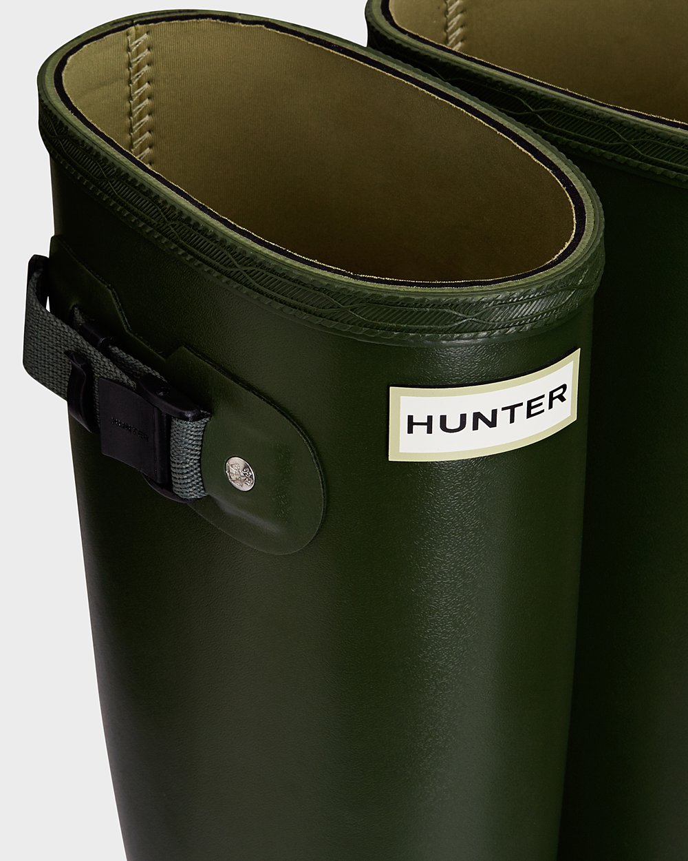 Bottes Hautes de Pluie Hunter Norris Field Neoprene Lined Femme Vert JPXSFUR-06